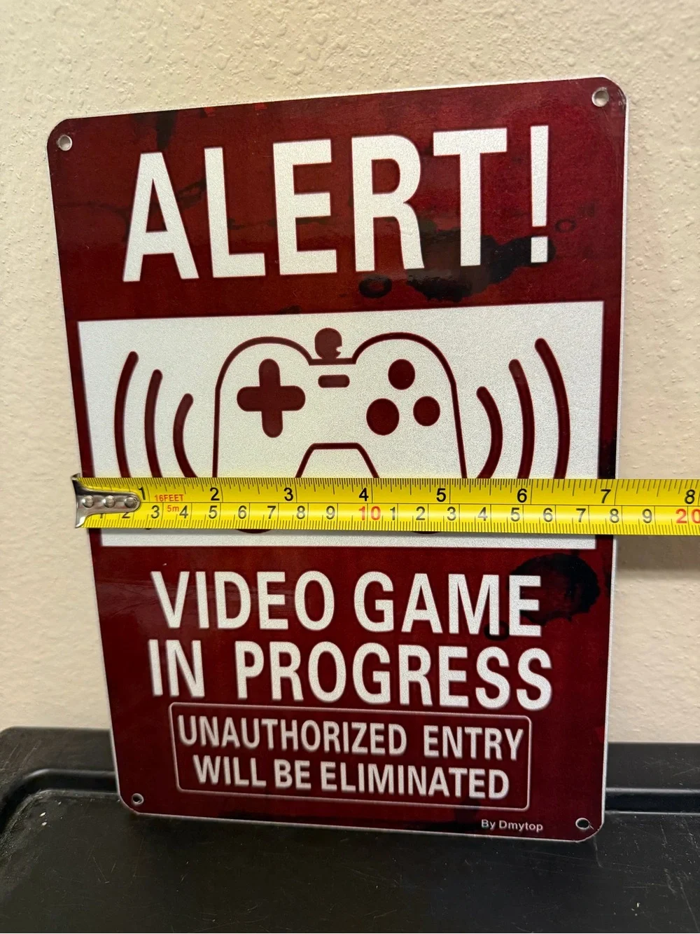 'Video Game In Progress' Metal Sign